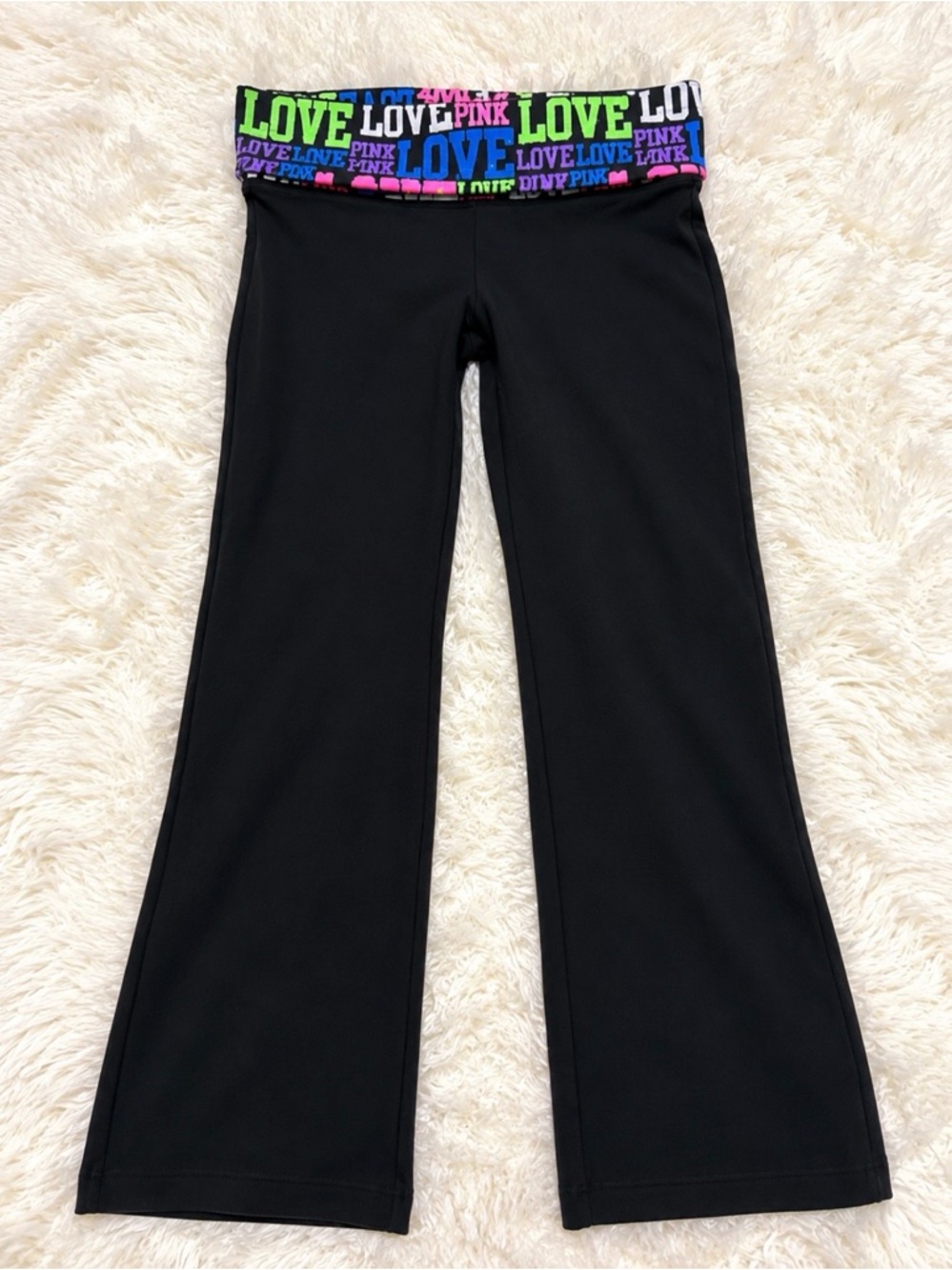 Victoria’s Secret PINK Yoga Crop Pants XS Foldover Waist
